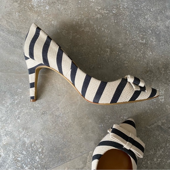 J. Crew Striped Pumps with Bows - Picture 10 of 15